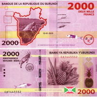 Бурунди 5000 франков 2022 год UNC