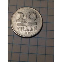 20 филлеров Венгрия  1975 год