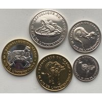 Габон 50, 100, 250, 500, 1000 франков 2020 г. 60 лет Независимости. Набор 5 монет