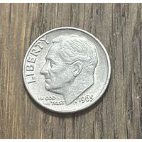 США 10 Центов Дайм 1965г.
