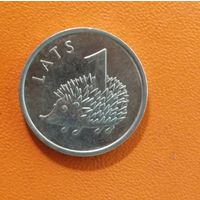 Латвия 2 Республика, 1 лат 2012 г., "Ёжик",  KM# 135