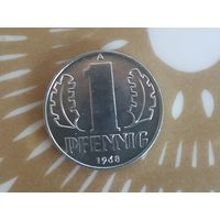 ГДР 1 пфенинг 1968 год.