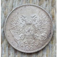 Финляндия-Российская Империя 25 пенни 1917 год, S, UNС. Серебро. Предложи свою цену или обмен!