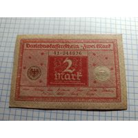 Германия 2 марки. Красная печать.  (16)