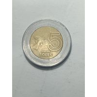 Перу  5 новый соль 2006 года .