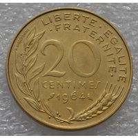 Франция, 20 сантимов 1964 г.