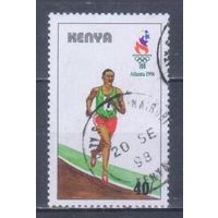 [700] Кения 1996. Спорт.Легкая атлетика.Летние Олимпийские игры. Концовка серии. Гашеная марка.