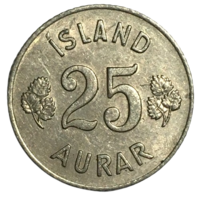 Исландия 25 эйре, 1961 [AUNC]