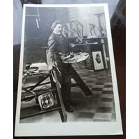 Репин в мастерской