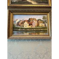 Картина маслом -старая Немига  Никифорова