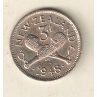 Новая Зеландия 3 пенс 1948