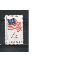 США-1960, (Мих.783),  *  ,  Флаг   (одиночка)