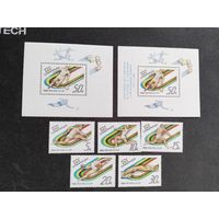 СССР 1988  5  м.  + 2 бл. ол.игры