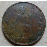 1 пенни 1965 Великобритания