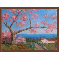 Картина маслом. Мастихин. Холст 40х30. "Весна на море".