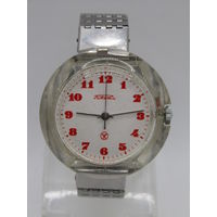 Очень редкие. В прозрачном корпусе! "Скелетон". "Ракета". Часы на ходу. СССР. м