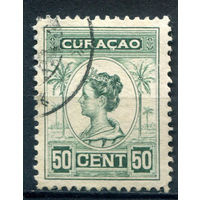 Нидерландские колонии - Кюрасао - 1915г. - королева Вильгельмина, 50 с - 1 марка - гашёная [Mi 62]. #3-WB-93-A-1