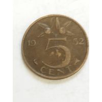 Нидерланды 5 центов 1952