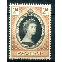 Британские колонии - Свазиленд - 1953г. - коронация королевы Елизаветы II - 1 марка - полная серия, MNH [Mi 54]. #2-Bc-128-A-2
