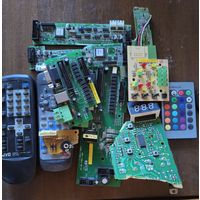 Сборный лот радиодетали N 2, резистор, микросхема, диод, печатная плата на детали