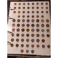 Лист информационный для монет полушка, денежка, 1/4 и 1/2 копейки, 1 пенни 1855 - 1881 г.