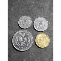Украина 1,2,5,10 копеек 2004