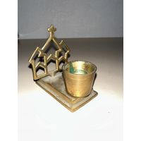 Подсвечник латунный церковная тематика. Много Лотов с рубля