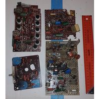 8 старых плат с радиодеталями одним лотом с рубля