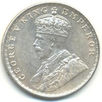Британская Индия. Георг V. 1 рупия 1919 г.