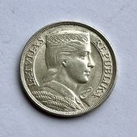 Монета СЕРЕБРО Латвия 5 лат 1932 год СУПЕР