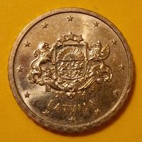 Латвия 10 евроцентов 2014 стандартная монета из оборота