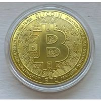 Сувенирная монета  "Биткойн".