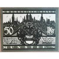 Германия 50 пфеннигов 1921 г Мюнстер (Munster) 916.1, вар.3 aUNC