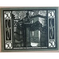 Германия 50 пфеннигов 1921 г Мюнстер (Munster) 916.1, вар.3 aUNC