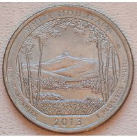 США 25 центов (квотер) 2013 P White Mountain New Hampshire