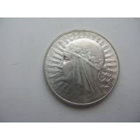 Польша 10 злотых 1932 Ядвига (со  знаком под лапкой )