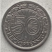 Германия 50 рейхспфеннигов 1927 г. J. Гамбург