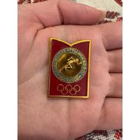 Значок Олимпийские игры Москва 80 Конькобежный спорт