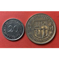 Маврикий 2 монеты