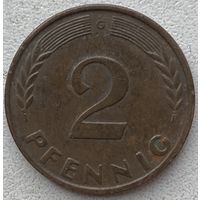 Германия 2 пфеннига 1962 г. G