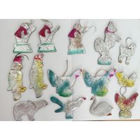 Елочные игрушки картонаж СССР цена за все К.5