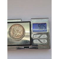 5 лит 1936 года. Литва, Первая Республика (1925 - 1938). Серебро 750. Монета не чищена. Sm45451.