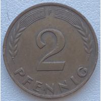 Германия 2 пфеннига 1958 г. F
