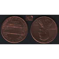 США km201b 1 цент 1992 год (D) раздельно AM в AMERICA (_5 ТОРГ ЛЮБОЙ