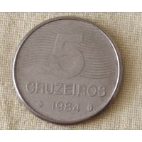 Бразилия. 5 Крузейро 1984 года.