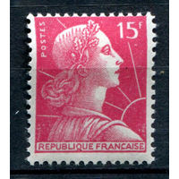 Франция - 1955г. - Марианна. Стандартный выпуск - 1 марка - полная серия, MH [Mi 1036]. #2-Fr-37-A-2