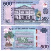 Суринам 500 долларов 2024 год UNC