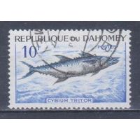 [206] Дагомея 1965. Фауна.Рыбы. Гашеная марка.