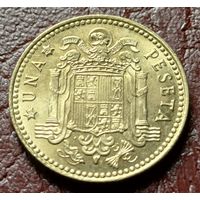 Испания 1 песета, 1975    80 внутри звезды    ( 1-6-8 )