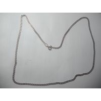 Серебряная цепочка в позолоте , 3.69 грамма . 50 см .